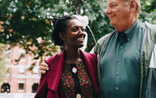 Two Happy Canadian Seniors Smiling