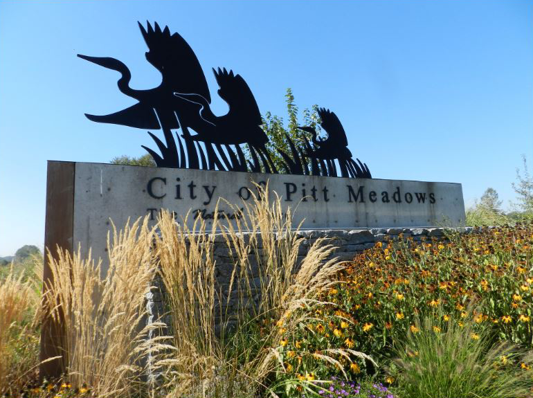 Pitt Meadows Welcome Sign Richmond Skyline services for seniors