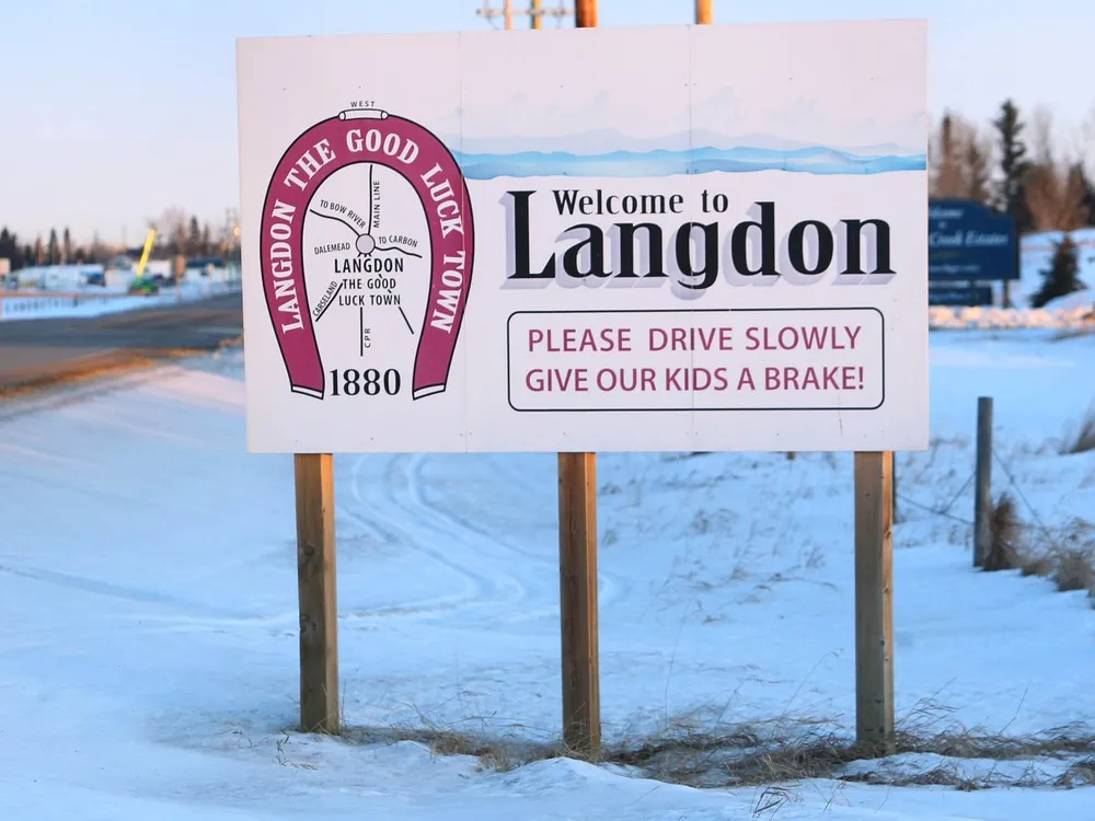 langdon alberta welcome sign Richmond Skyline services for seniors