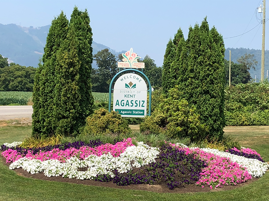 Agassiz Welcome Sign Burnaby Skyline services for seniors